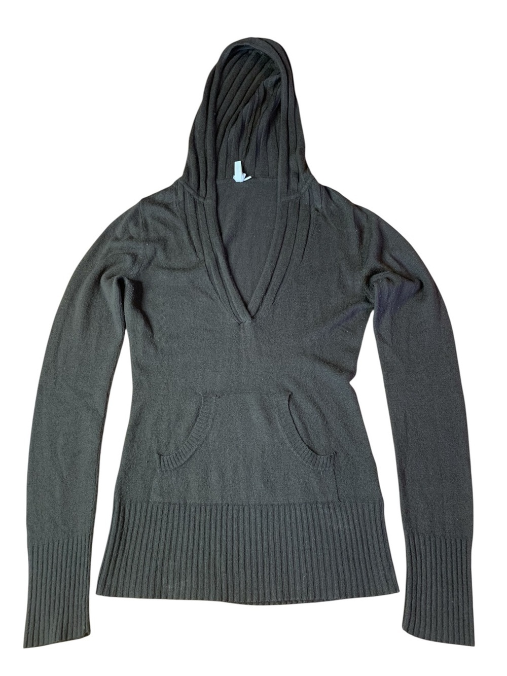 Café Brand Brown Knit Pullover Hoodie Sweater - Size L/G